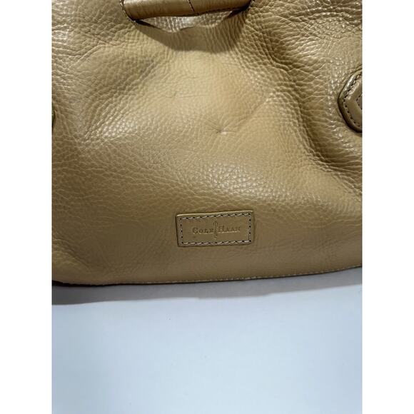 Cole Haan Village Classics Tote Beige Pebbled Leather Shoulder Bag Large READ - Picture 5 of 13